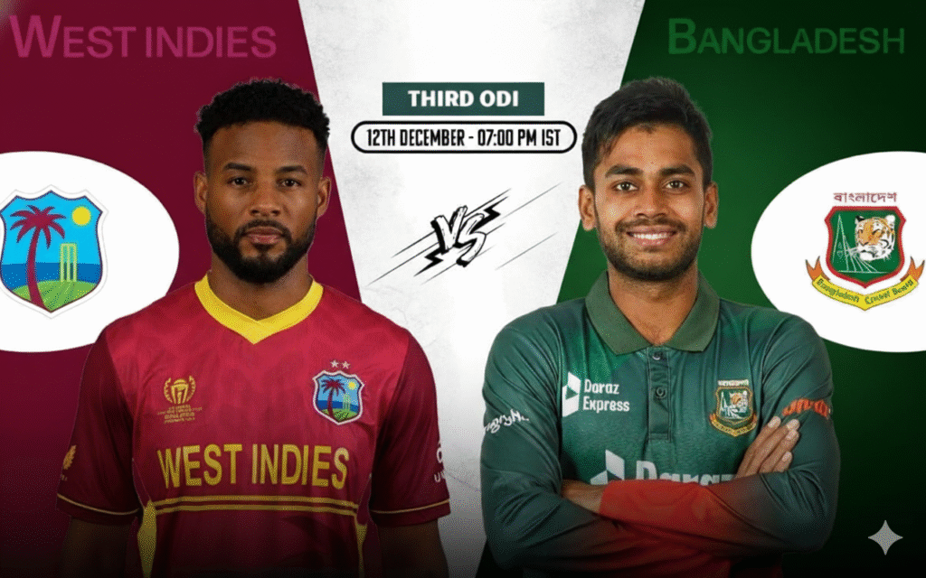 Bangladesh vs West Indies 3rd ODI Match Prediction